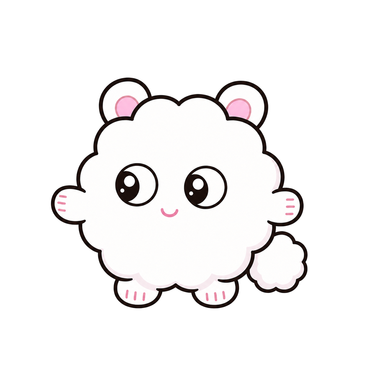 Fofo, the original cotton-candy cloud character